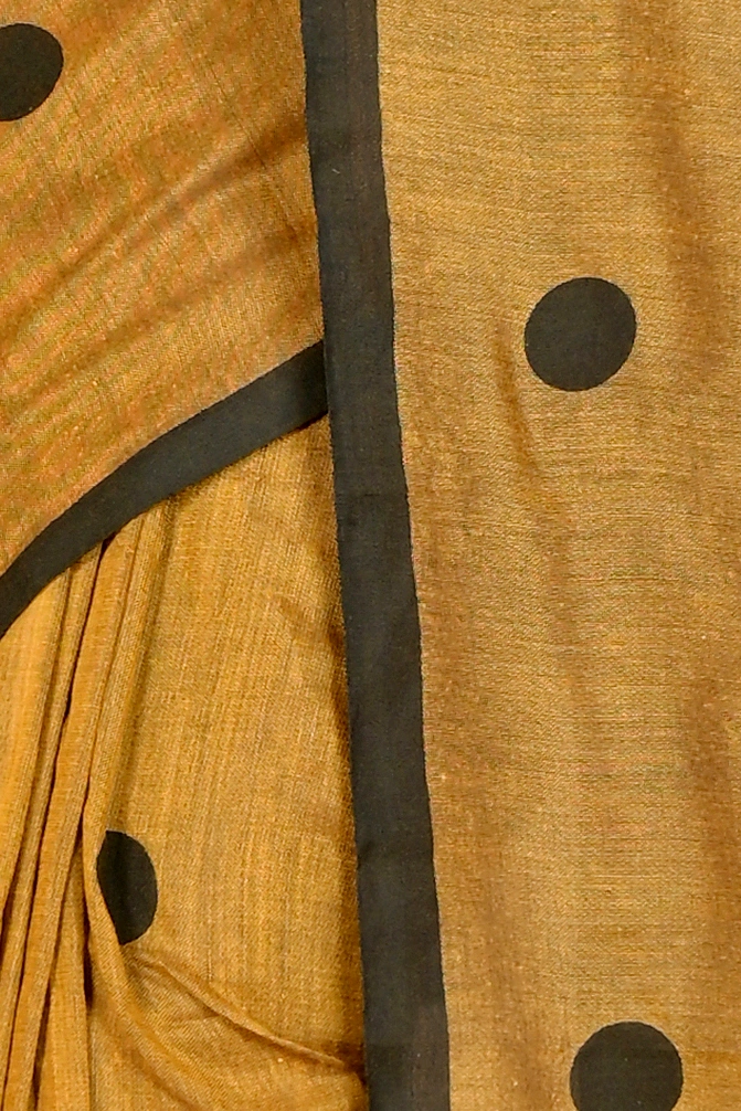 Brown Pure Cotton Tip Hand Loom Saree (1303)