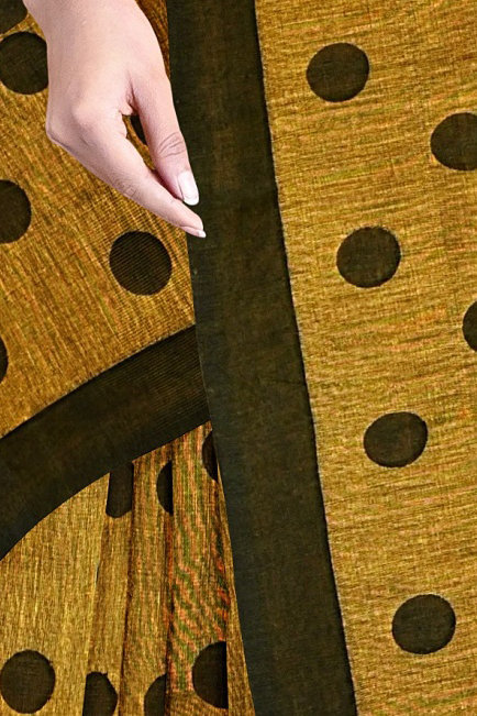 Brown Pure Cotton Tip Hand Loom Saree (1303)