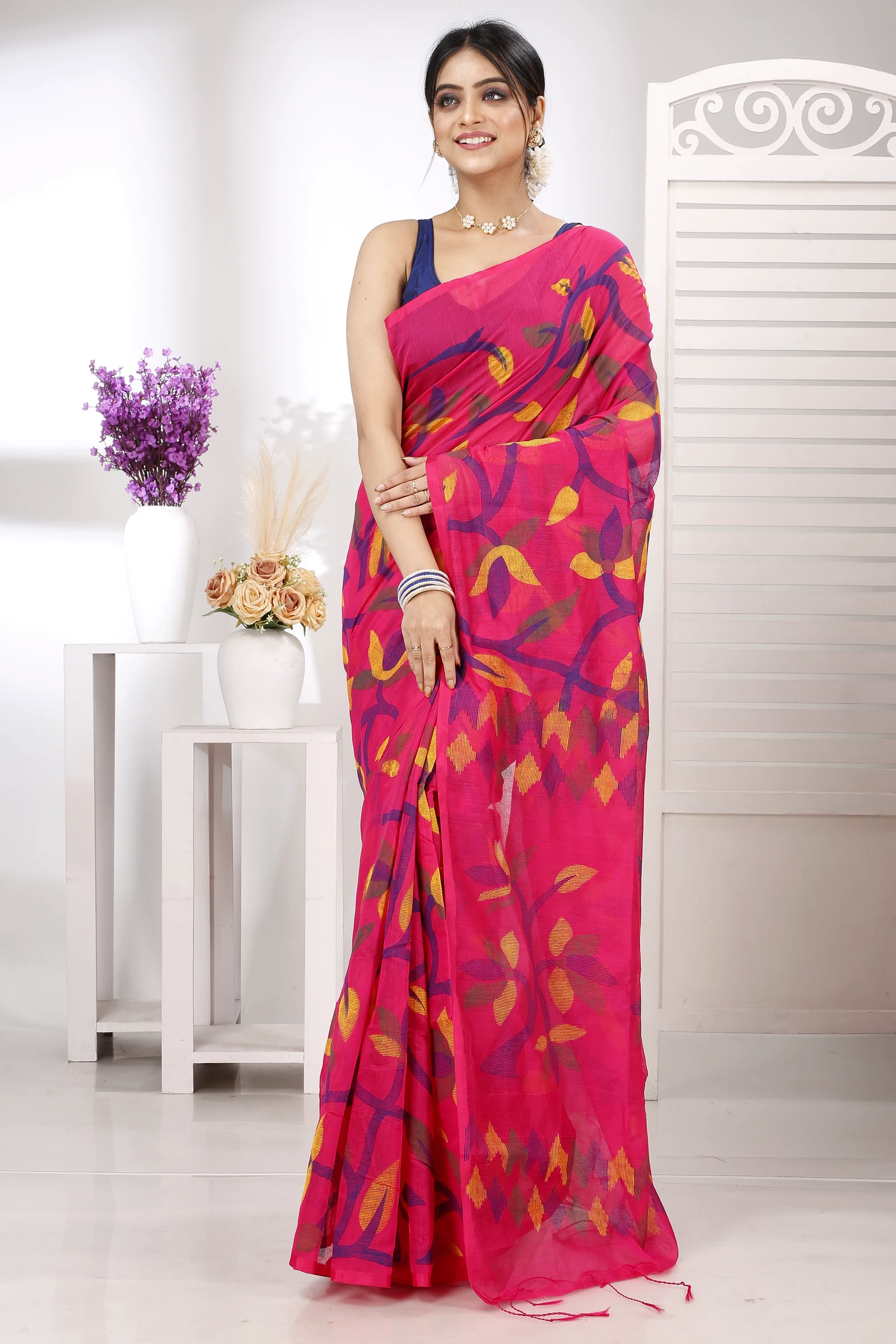 Parpel Cotton Naren Hand Loom Saree (1320)