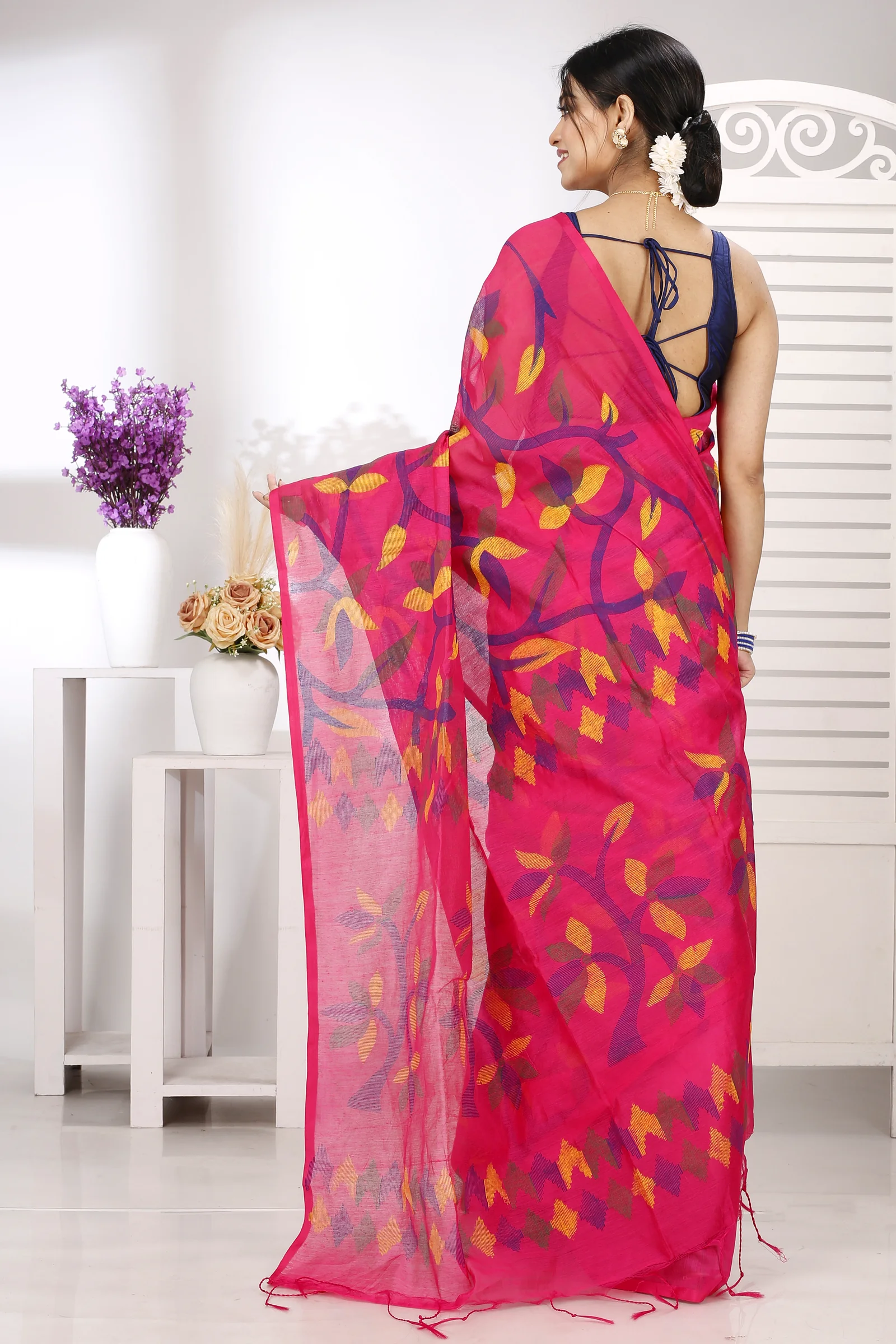 Parpel Cotton Naren Hand Loom Saree (1320)