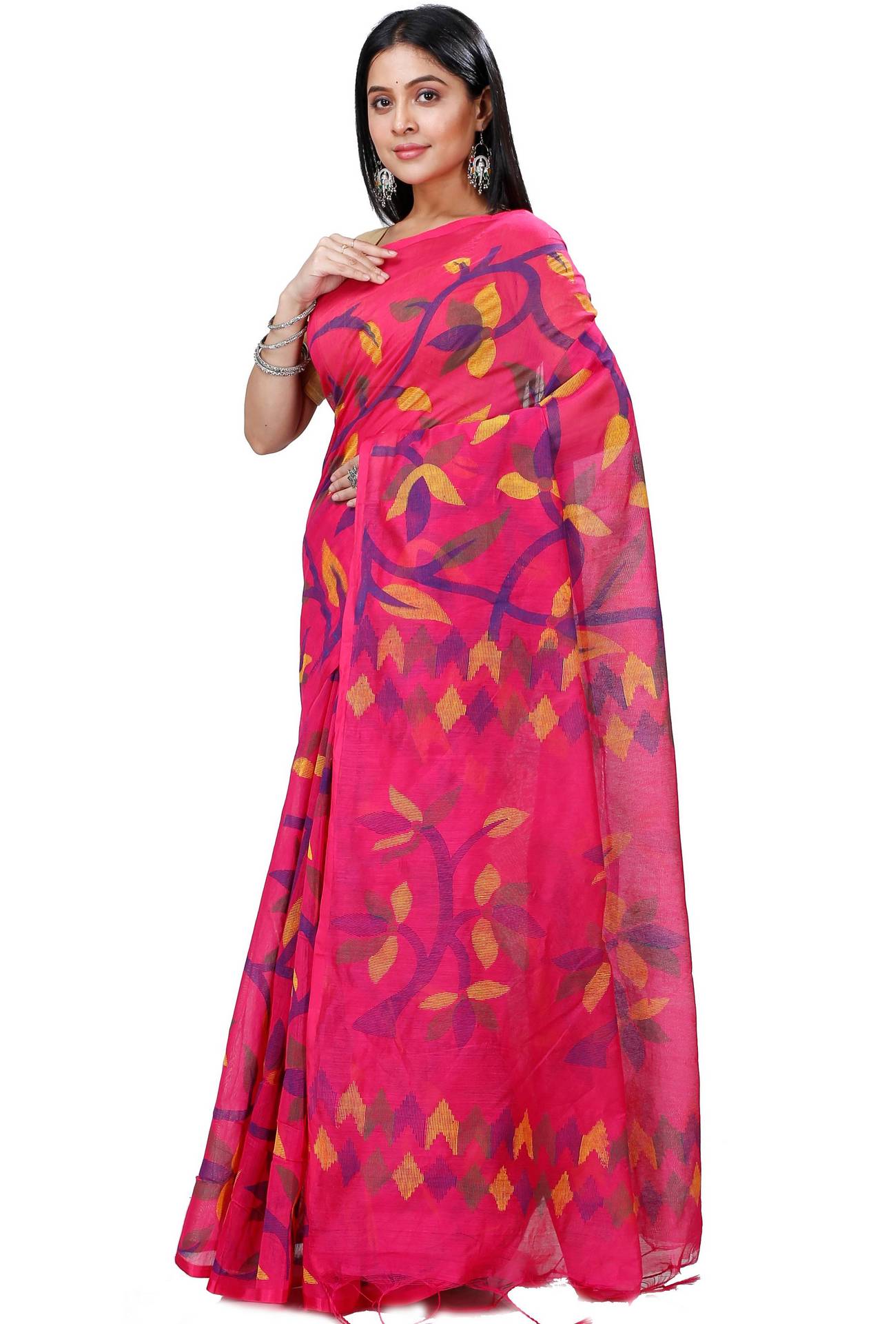 Parpel Cotton Naren Hand Loom Saree (1320)
