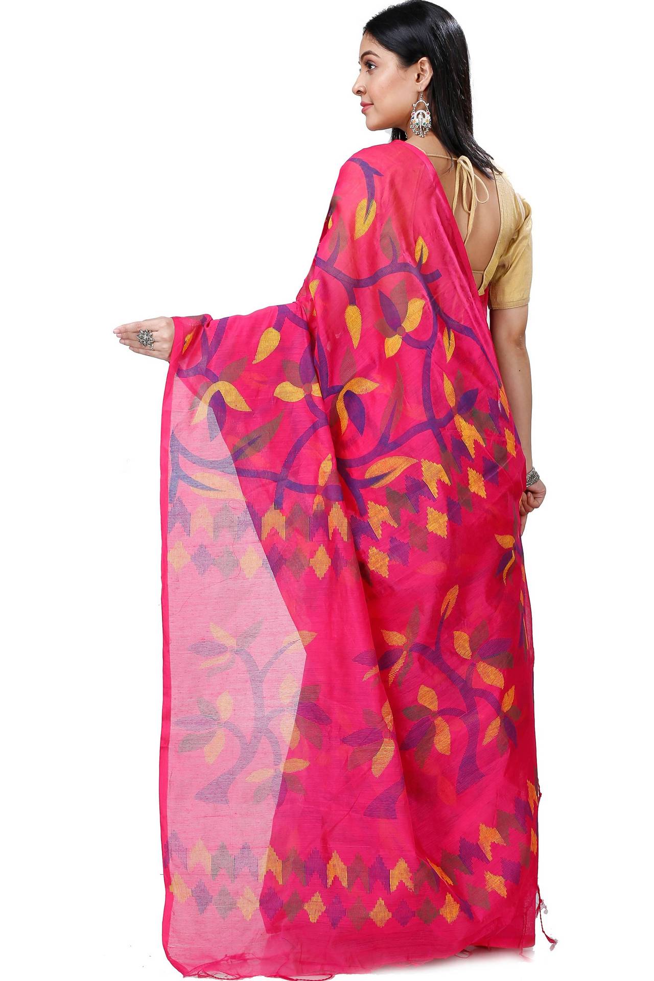 Parpel Cotton Naren Hand Loom Saree (1320)