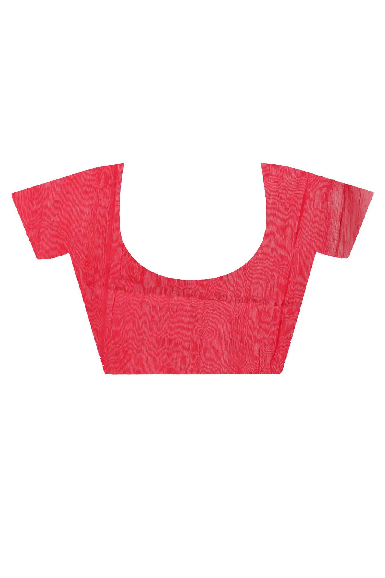 Red Cotton Naren Hand Loom Saree (1321)