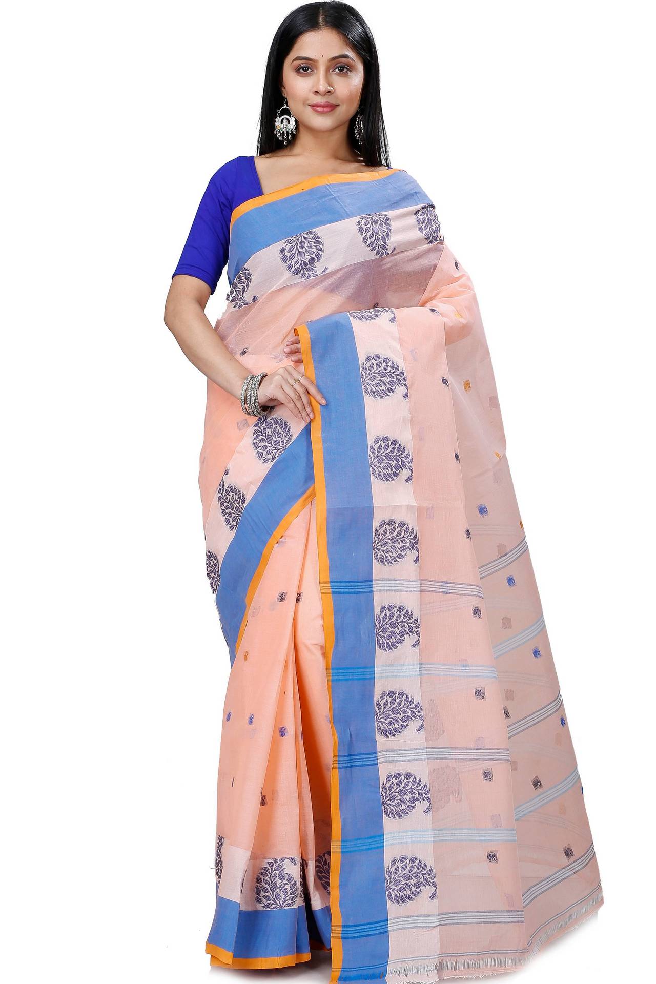 Pitch Pure Cotton Nera Tant Saree (1326)