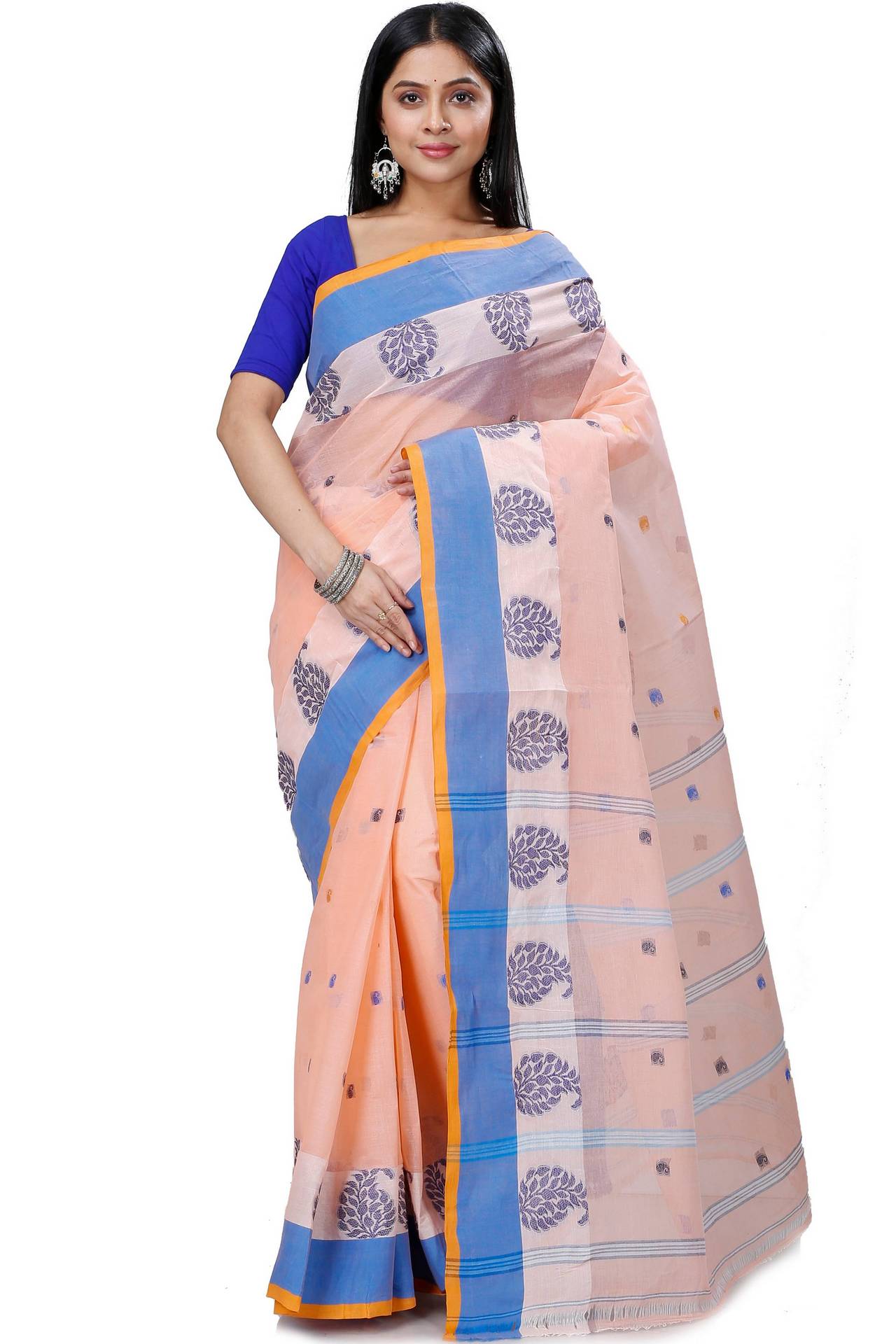 Pitch Pure Cotton Nera Tant Saree (1326)