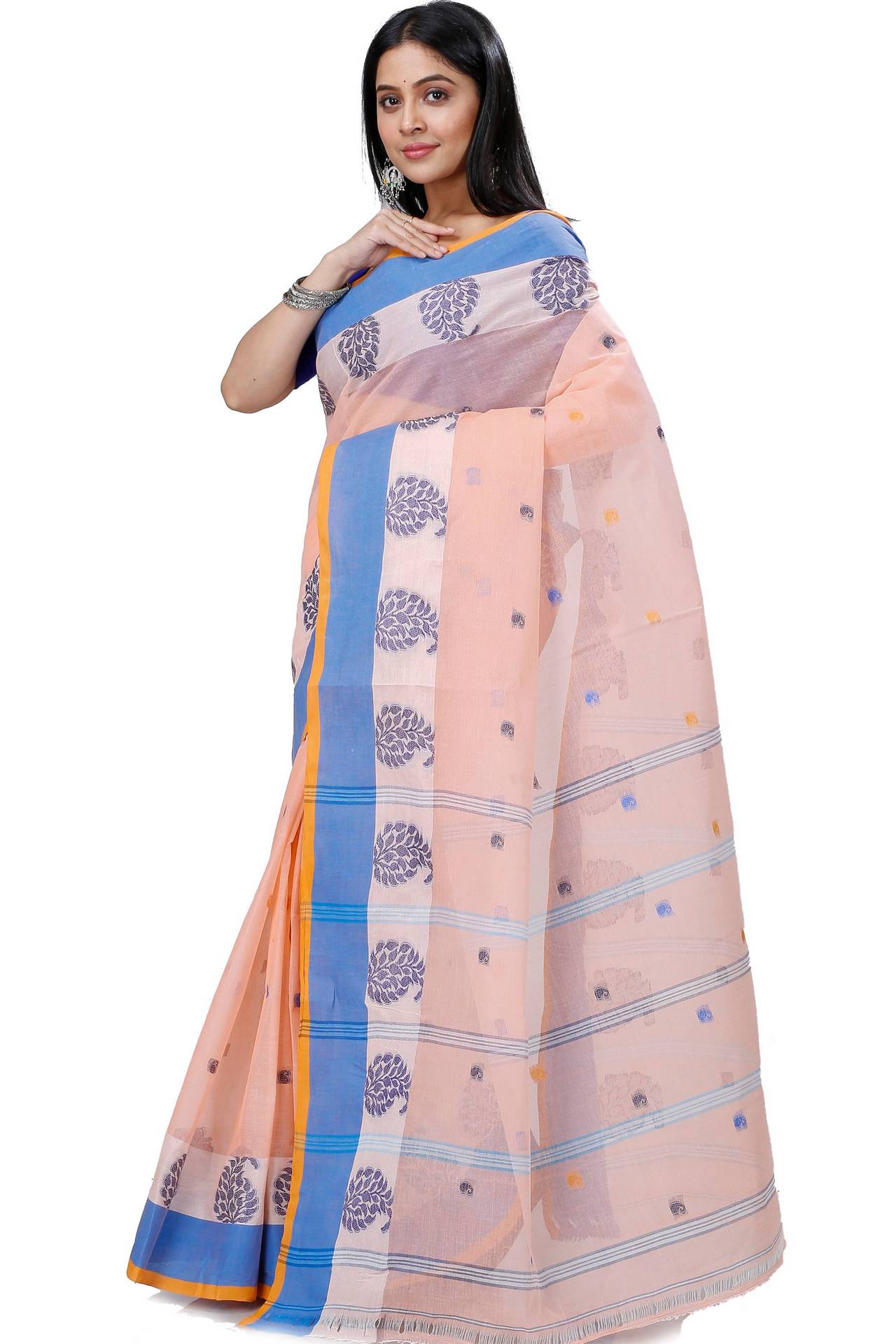 Pitch Pure Cotton Nera Tant Saree (1326)