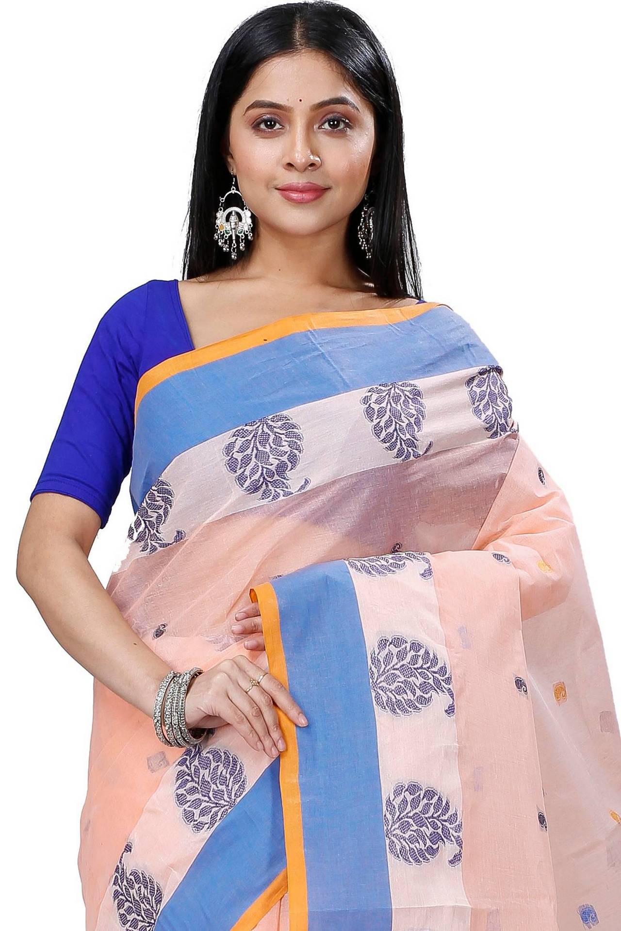 Pitch Pure Cotton Nera Tant Saree (1326)