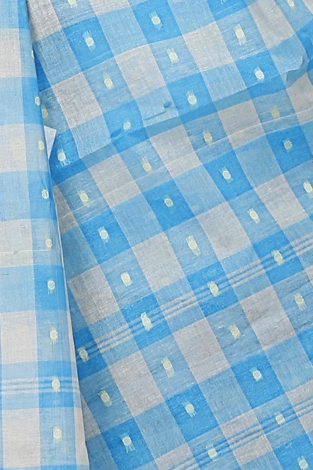 Sky Blue Pure Cotton Niladdri Tant Saree (1337)