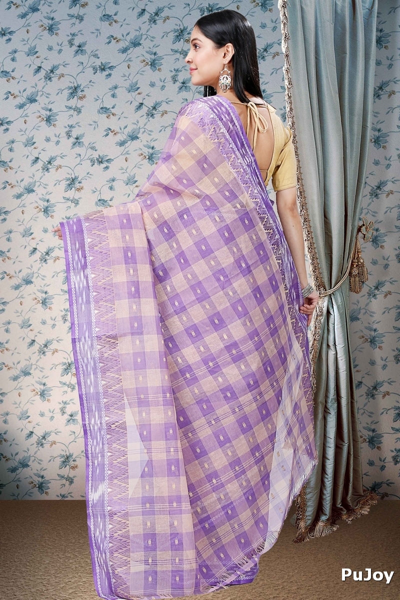 Purple Pure Cotton Niladdri Tant Saree (1338)