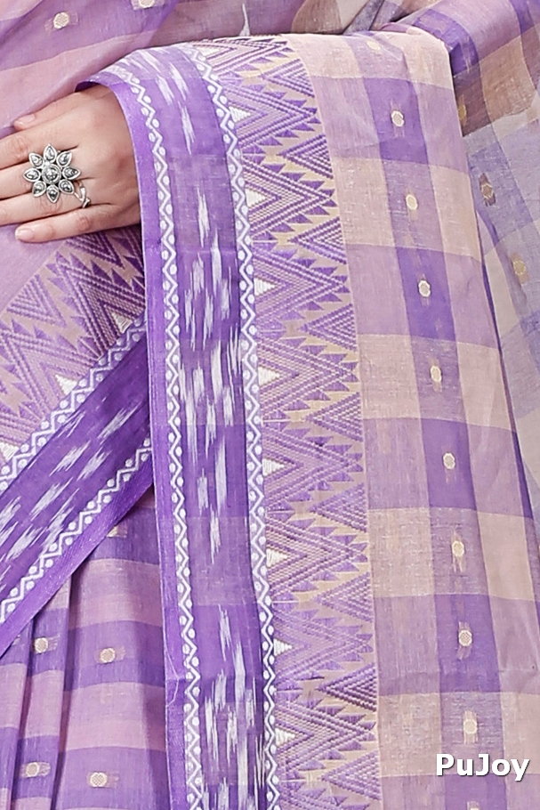 Purple Pure Cotton Niladdri Tant Saree (1338)