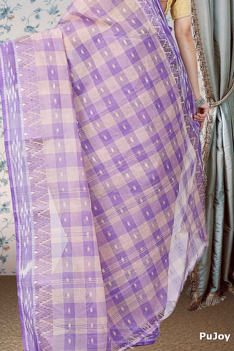 Purple Pure Cotton Niladdri Tant Saree (1338)