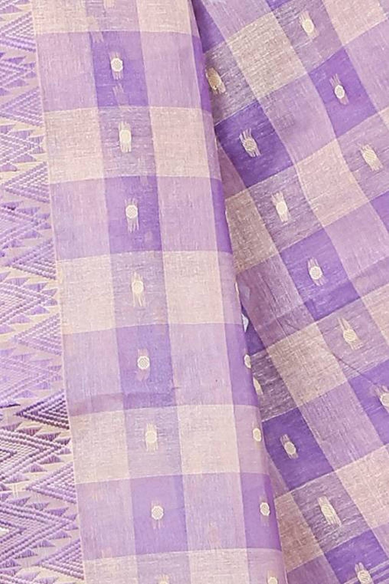 Purple Pure Cotton Niladdri Tant Saree (1338)
