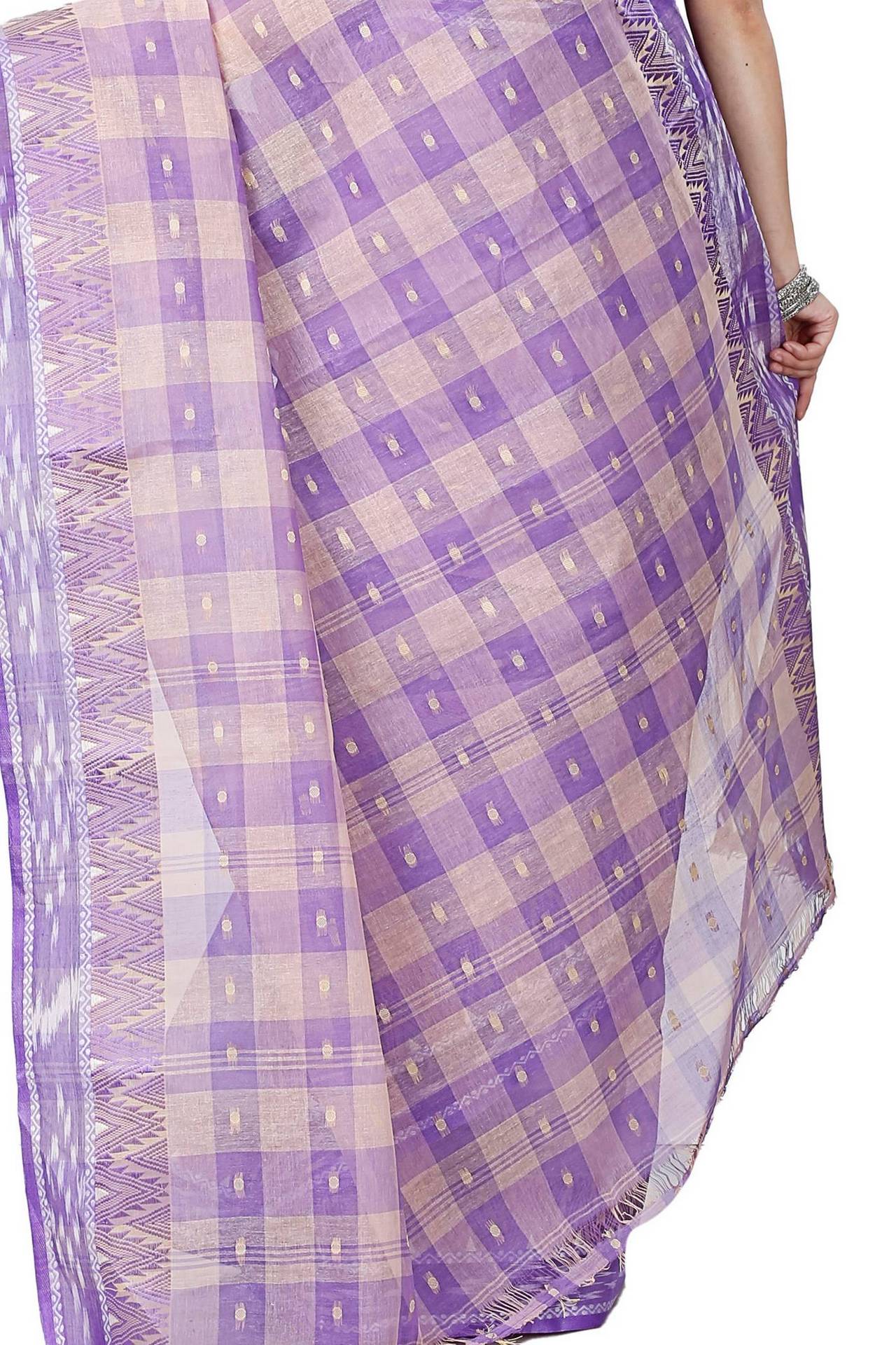 Purple Pure Cotton Niladdri Tant Saree (1338)