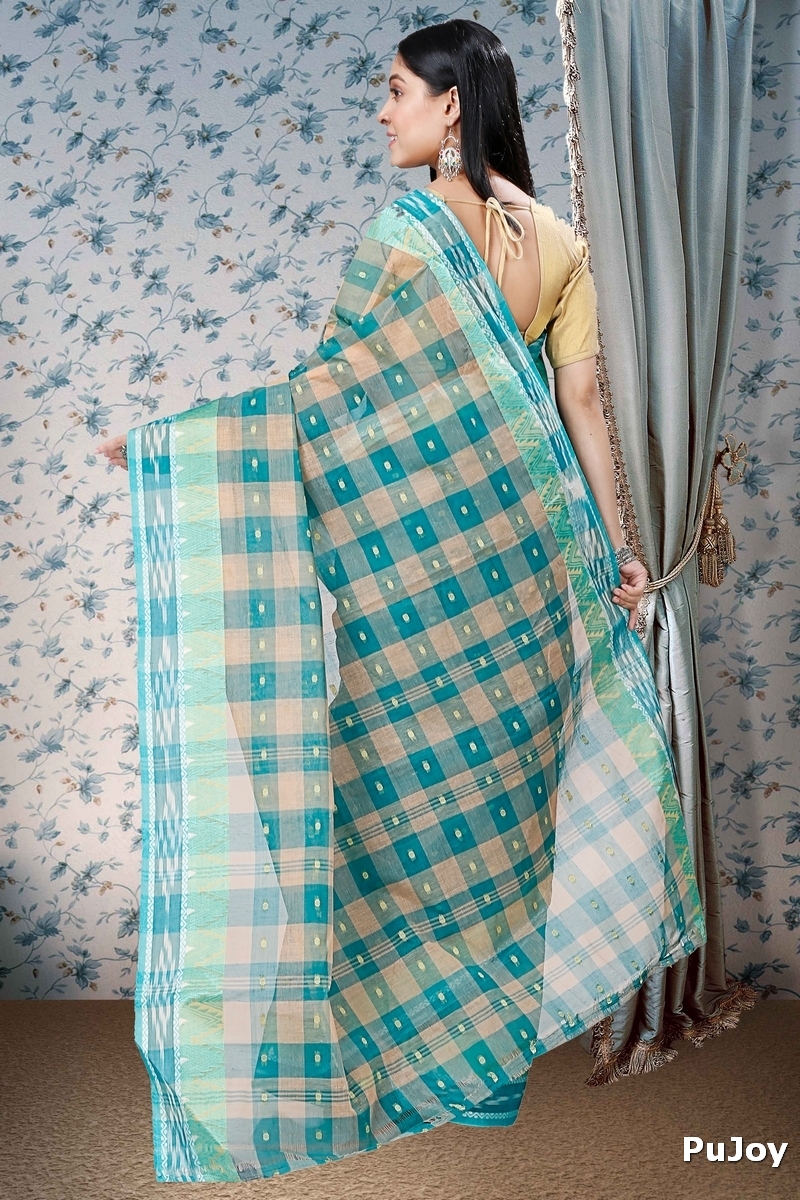 Green Pure Cotton Niladdri Tant Saree (1339)