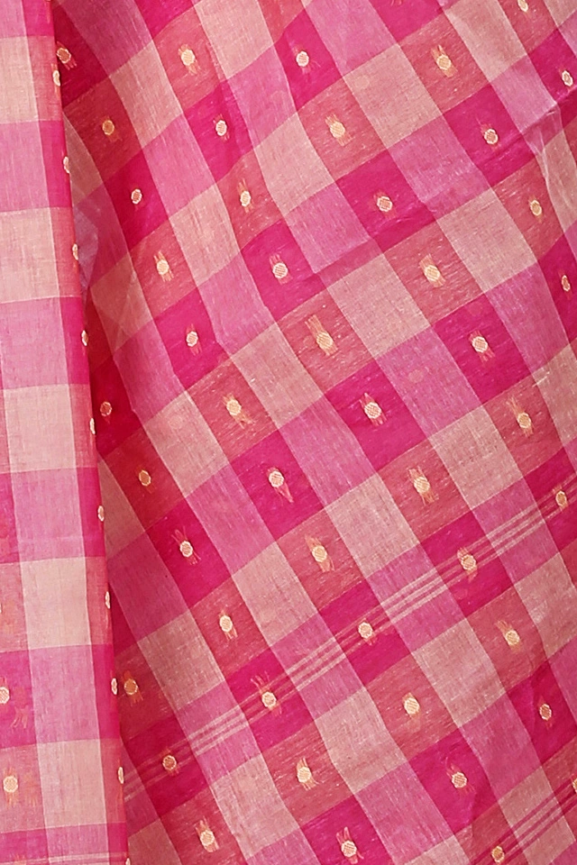 Pink Pure Cotton Niladdri Tant Saree (1342)