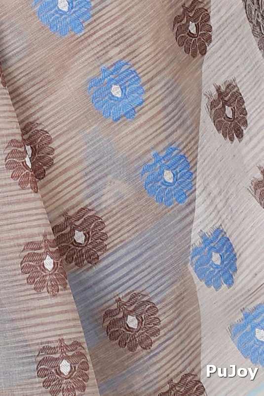 Grey Pure Cotton Nuri Tant Saree (1348)