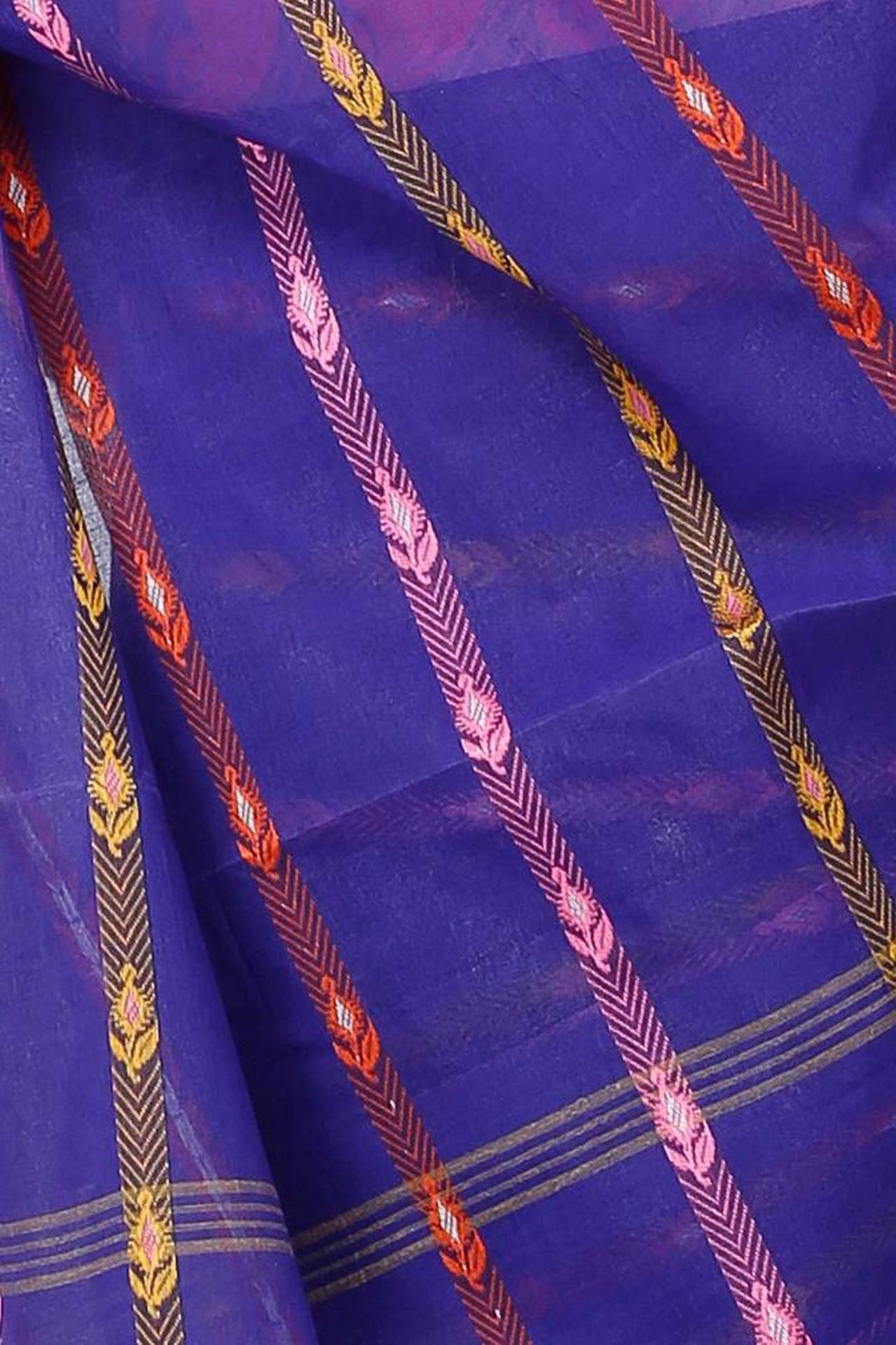 Naby Blue Pure Cotton Nehan Tant Saree (1351)