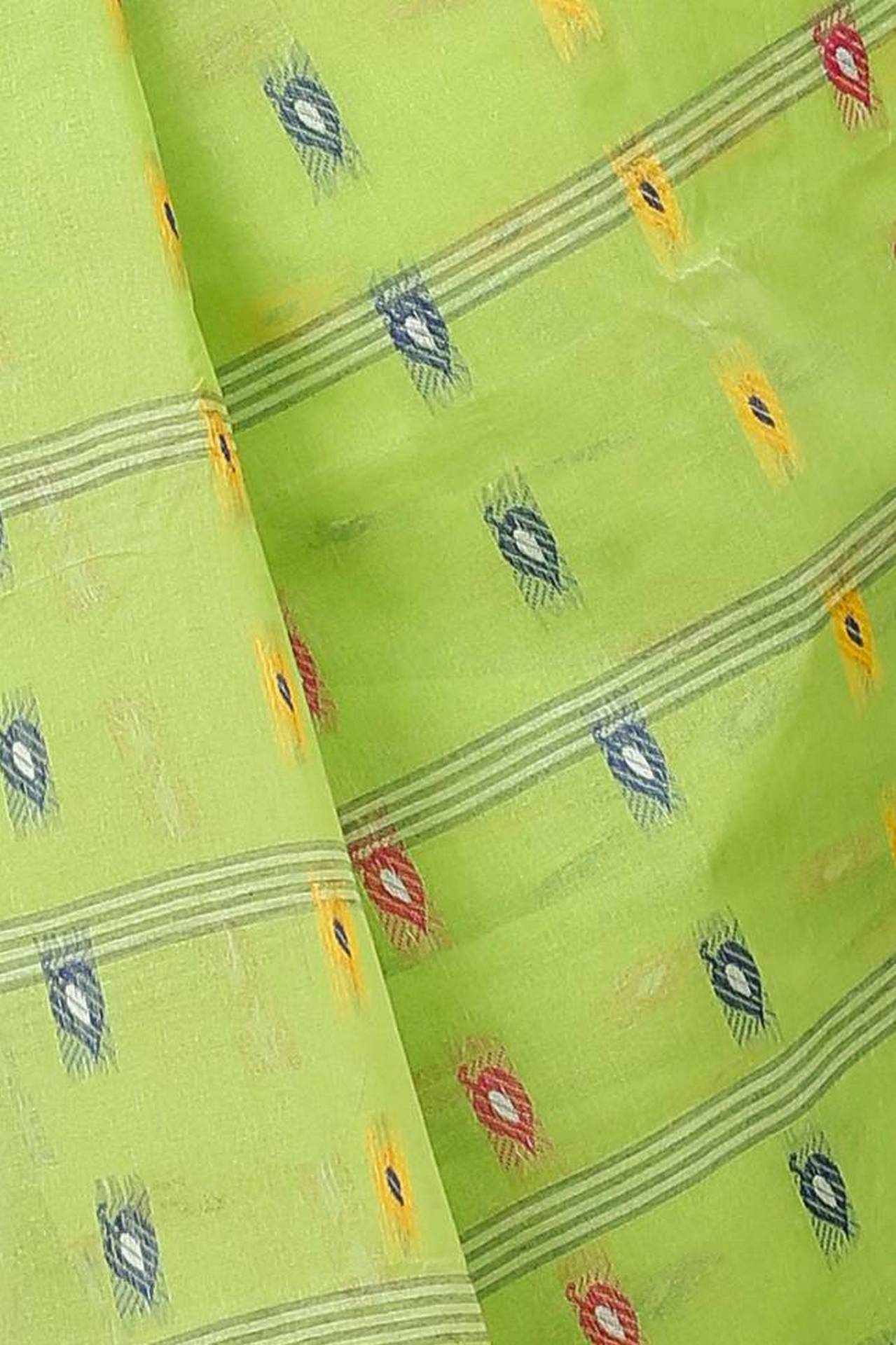 Light Green Pure Cotton Nayan Tant Saree (1361)