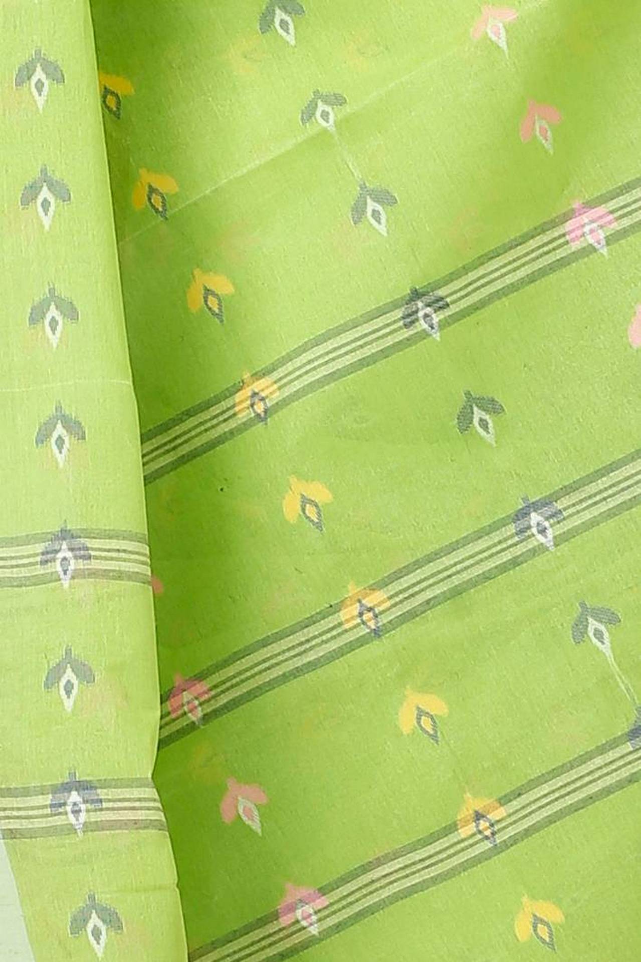Light Green Pure Cotton Numan Tant Saree (1363)