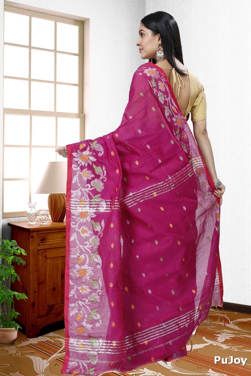 Parpel Blended Cotton Nisa Hand Loom Saree (1367)