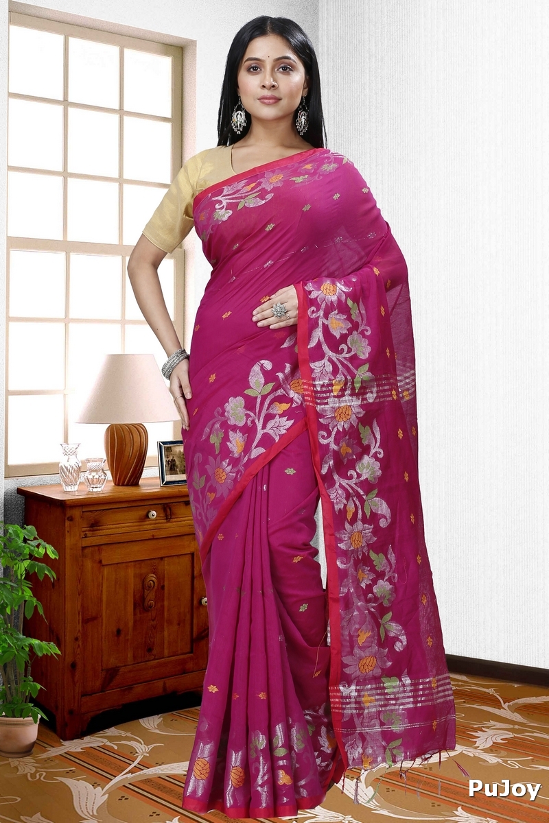 Parpel Blended Cotton Nisa Hand Loom Saree (1367)