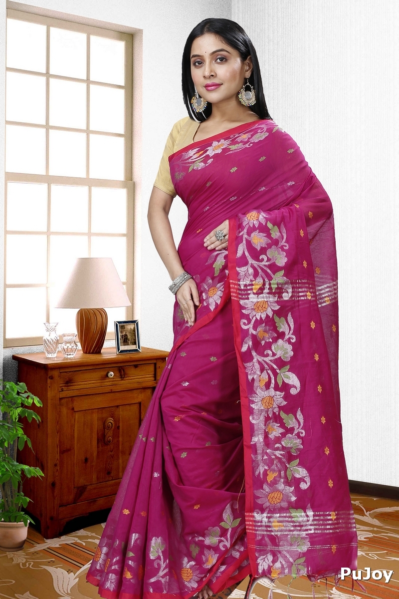Parpel Blended Cotton Nisa Hand Loom Saree (1367)