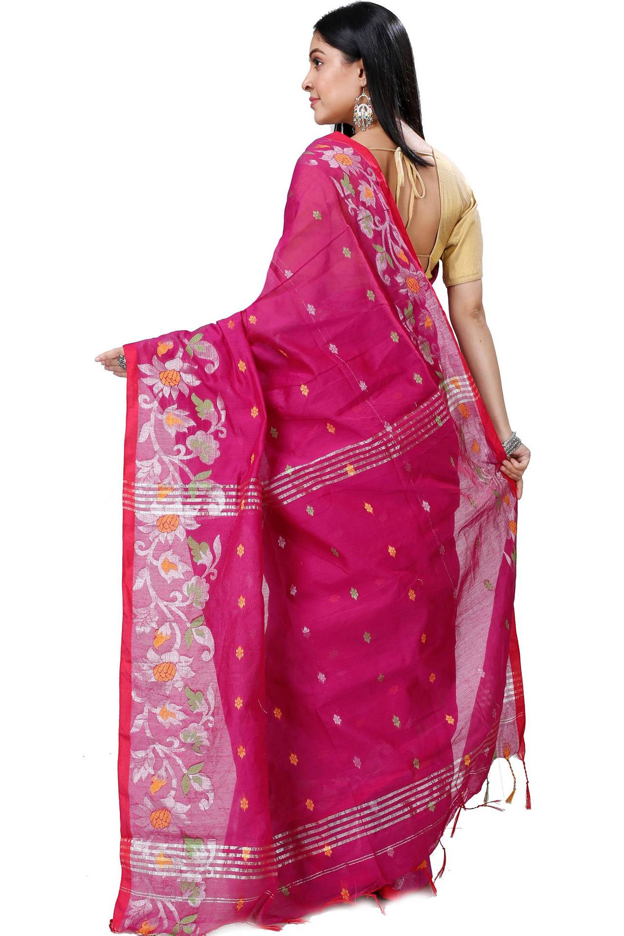 Parpel Blended Cotton Nisa Hand Loom Saree (1367)
