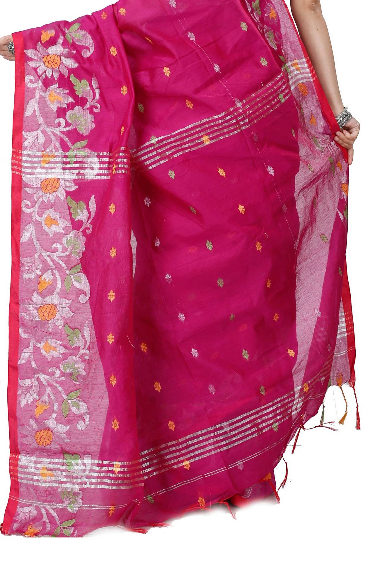 Parpel Blended Cotton Nisa Hand Loom Saree (1367)