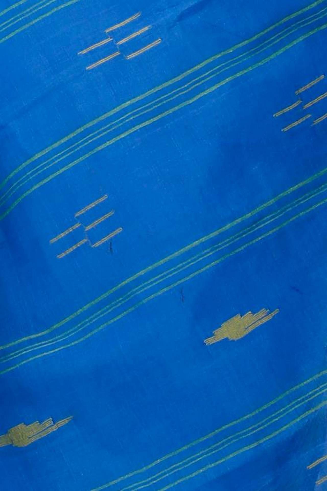 Blue Pure Cotton Naman Tant Saree (1376)