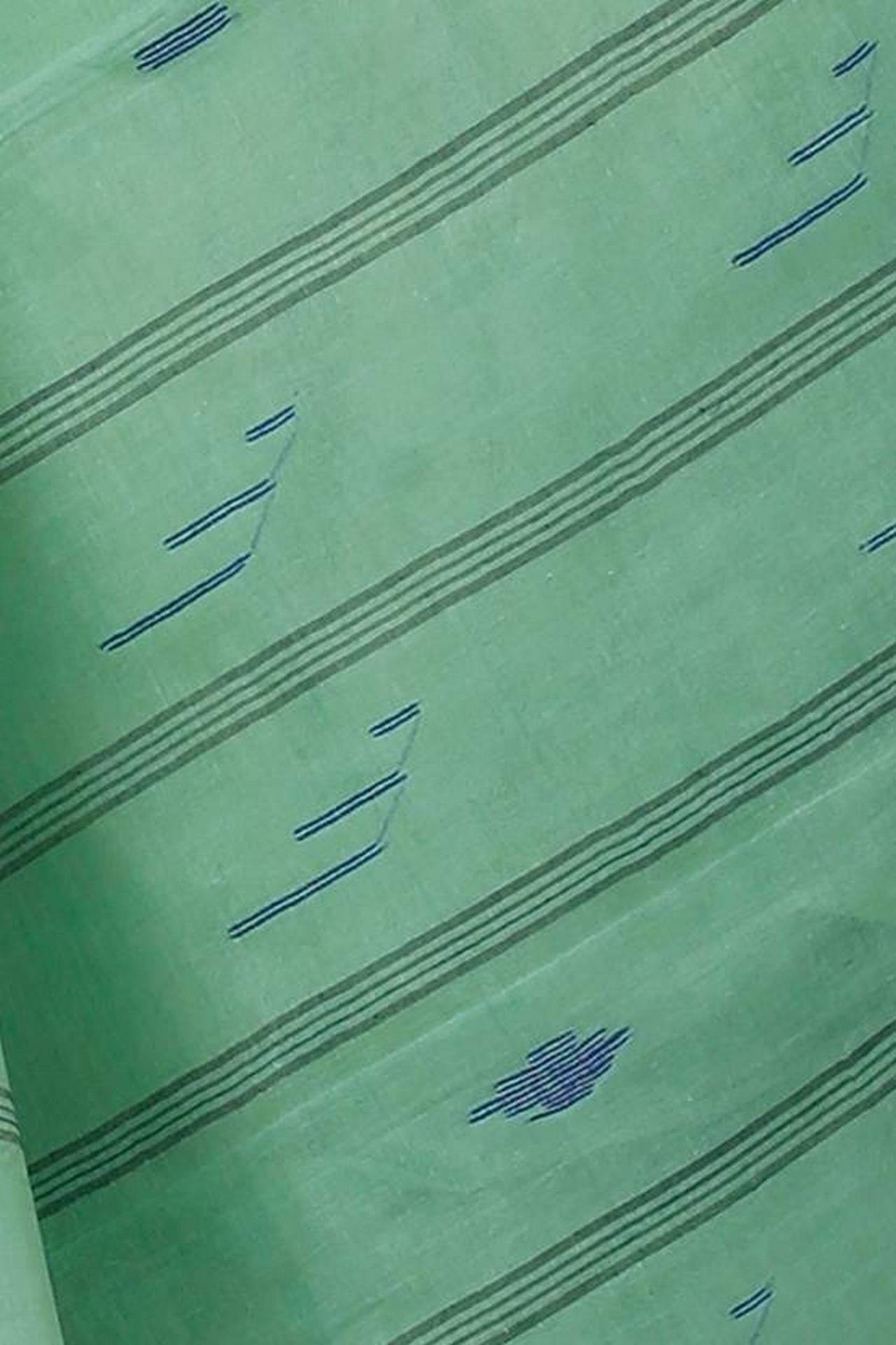 Dark Green Pure Cotton Naman Tant Saree (1377)