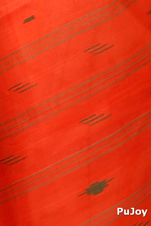 Orange Pure Cotton Naman Tant Saree (1378)