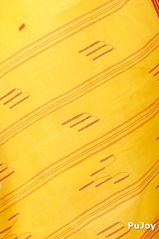 Yellow Pure Cotton Naman Tant Saree (1382)