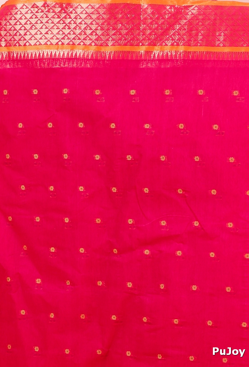 Pink Pure Cotton Peral Tant Saree (1389)