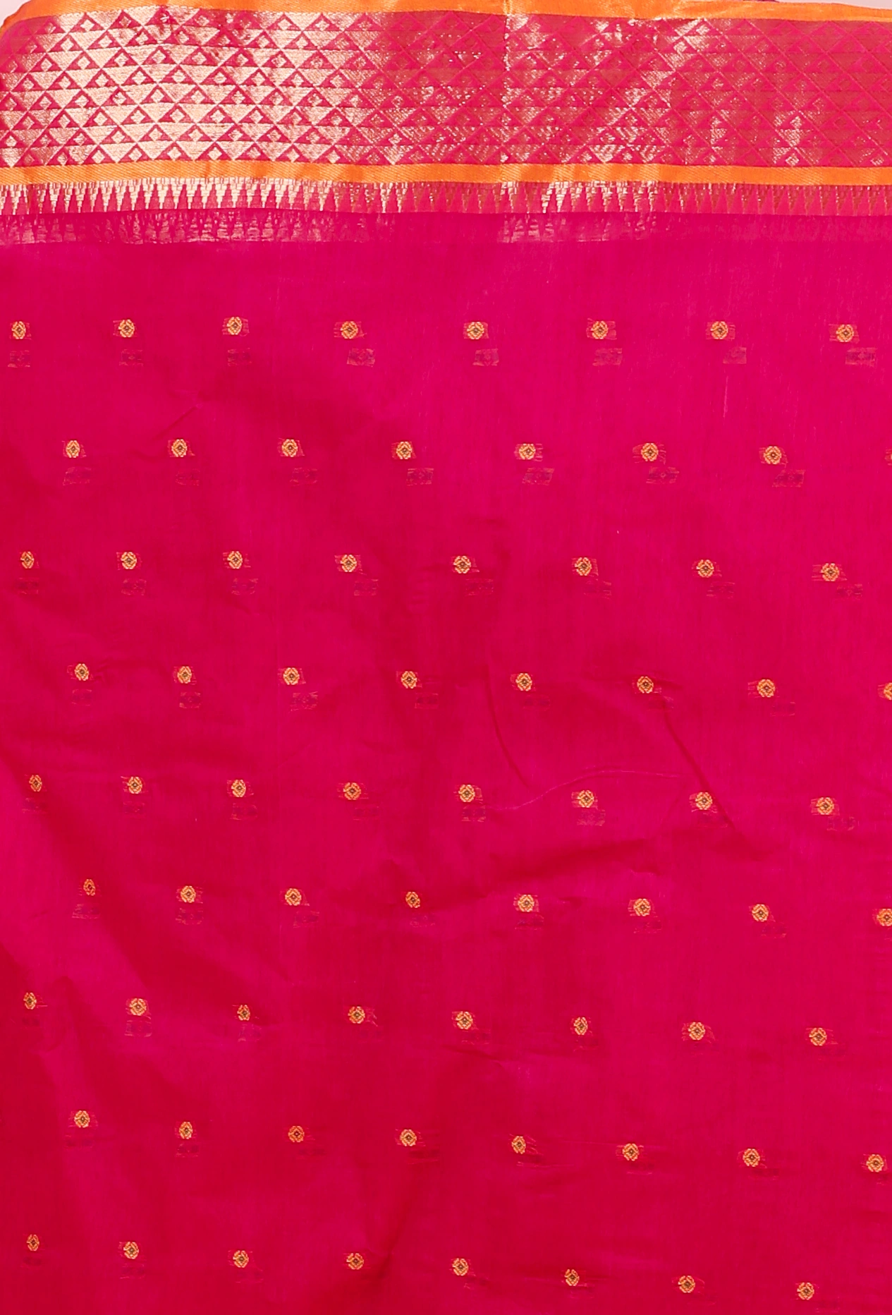 Pink Pure Cotton Peral Tant Saree (1389)
