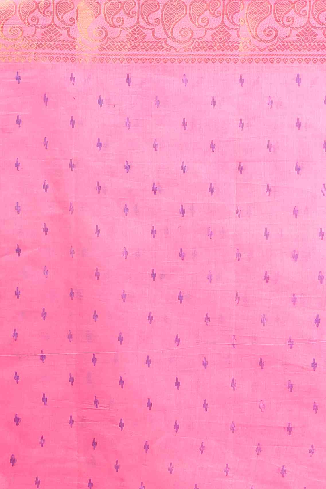 Pink Pure Cotton Purvi Tant Saree Print (1394)