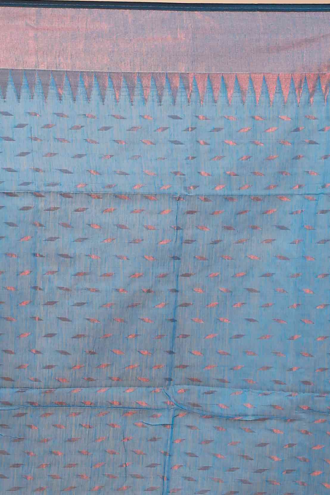 Bottle Green Blended Cotton Prisha Hand Loom Saree (1395)