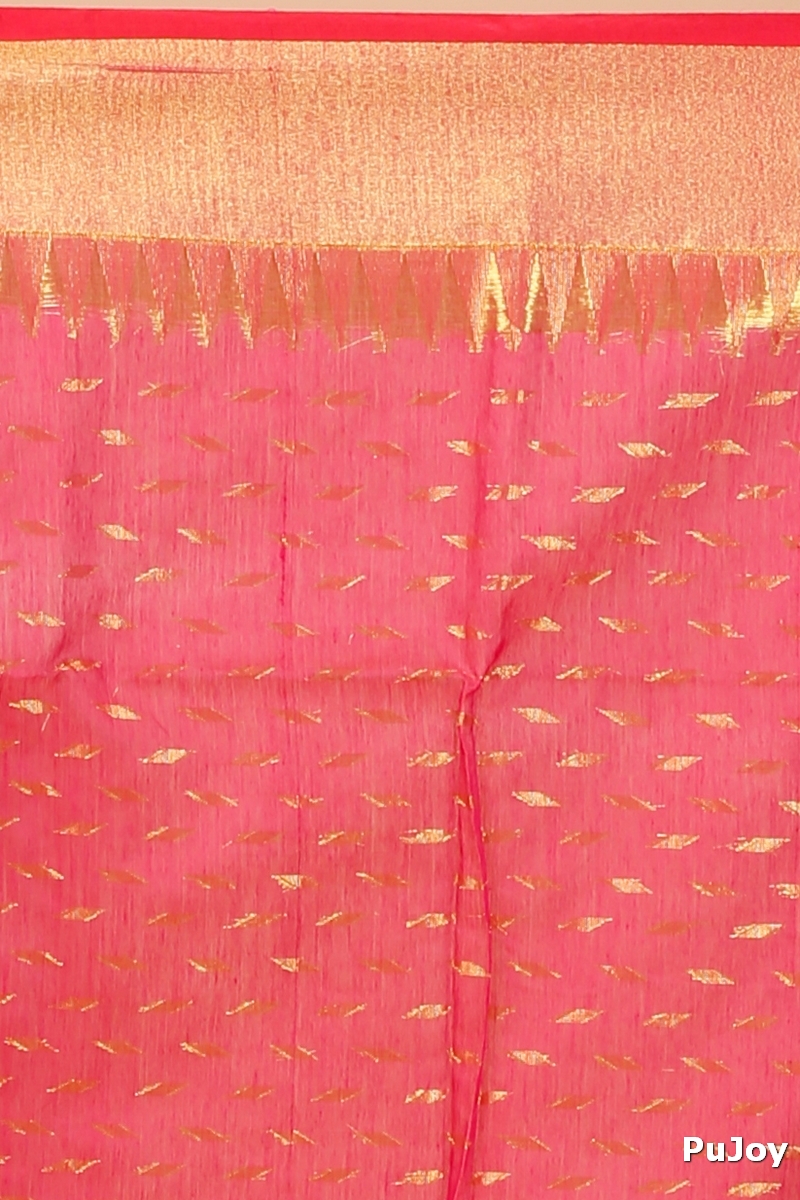 Red Blended Cotton Prisha Hand Loom Saree (1398)