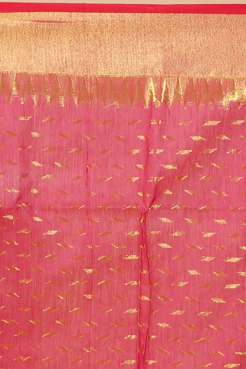 Red Blended Cotton Prisha Hand Loom Saree (1398)