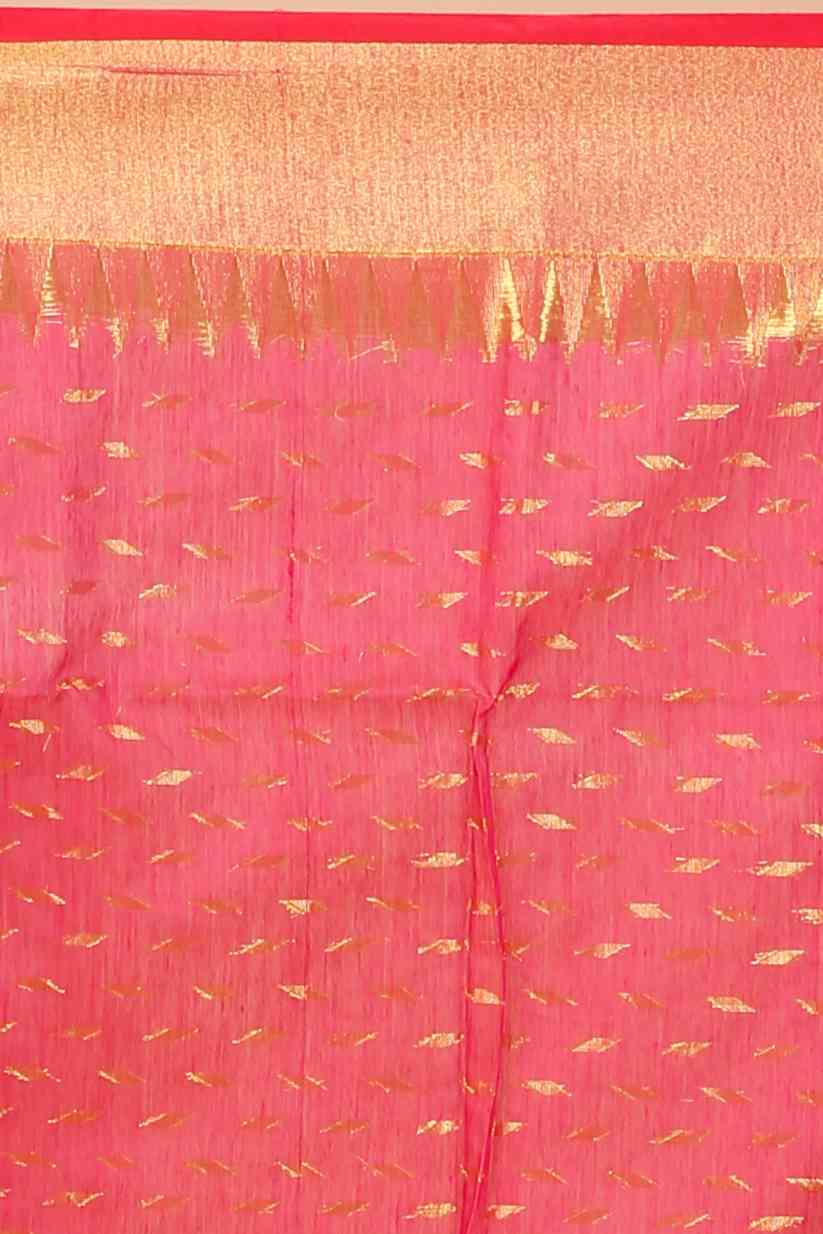 Red Blended Cotton Prisha Hand Loom Saree (1398)