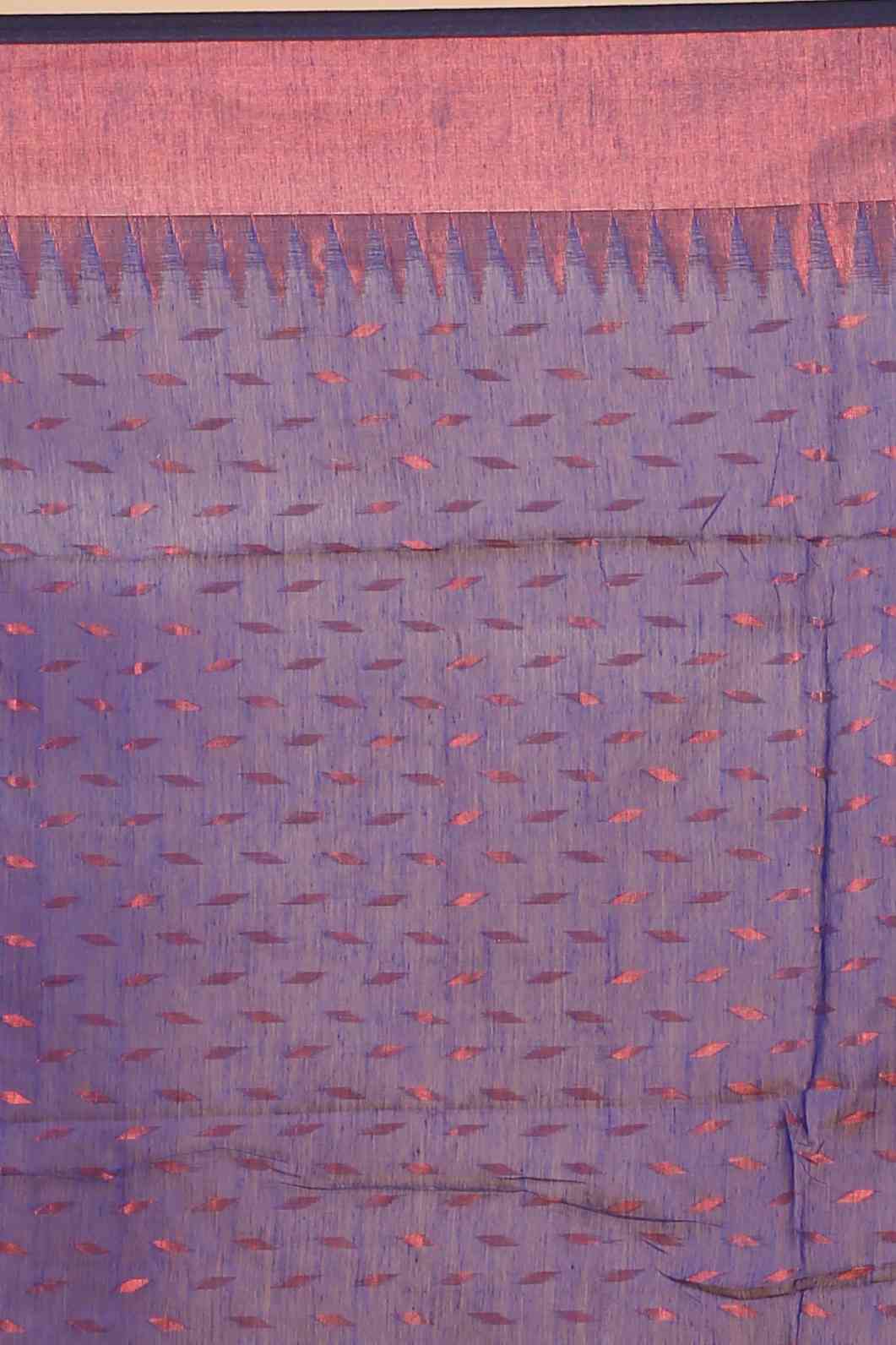 Naby Blue Blended Cotton Prisha Hand Loom Saree (1399)