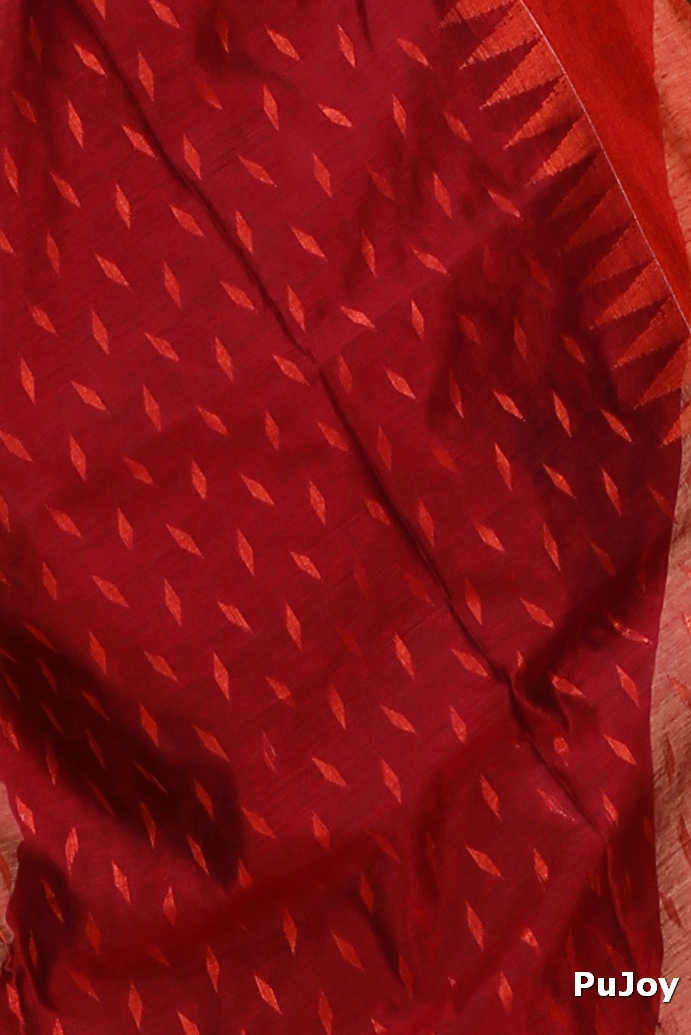 Brown Blended Cotton Prisha Hand Loom Saree (1400)