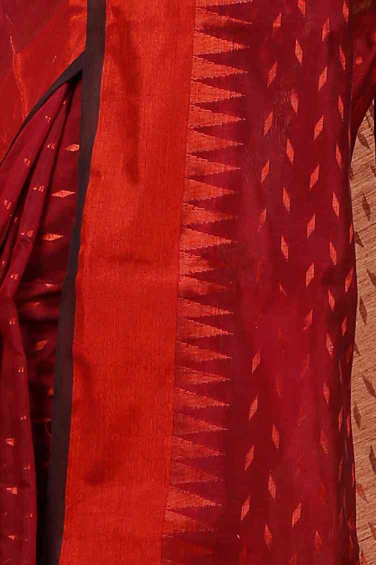 Brown Blended Cotton Prisha Hand Loom Saree (1400)
