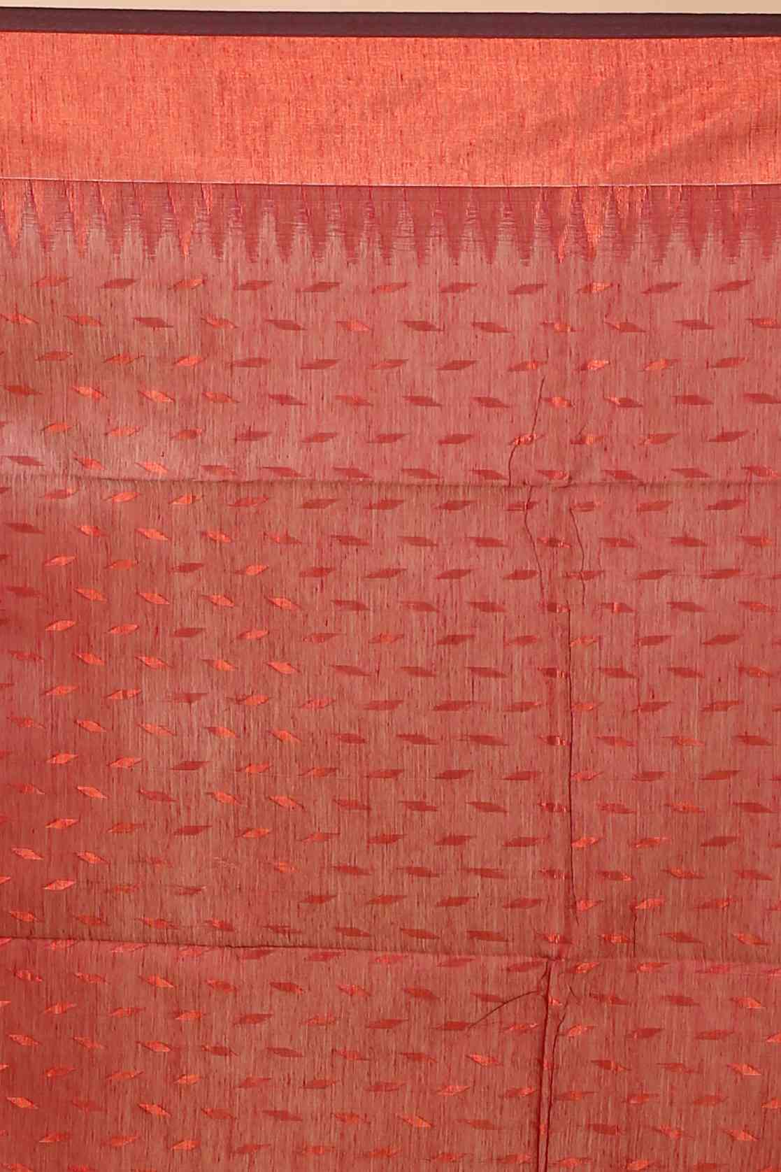 Brown Blended Cotton Prisha Hand Loom Saree (1400)