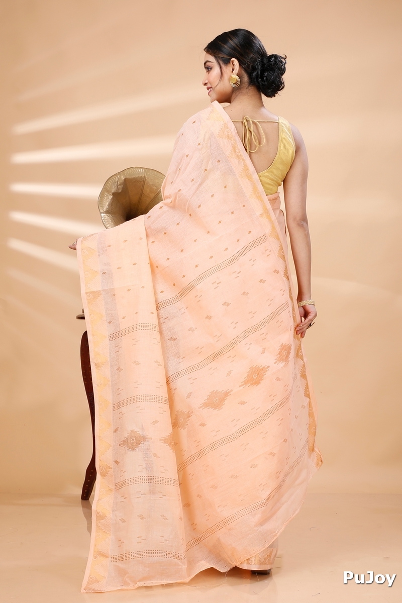 Pitch Pure Cotton Porna Tant Saree Print (1407)