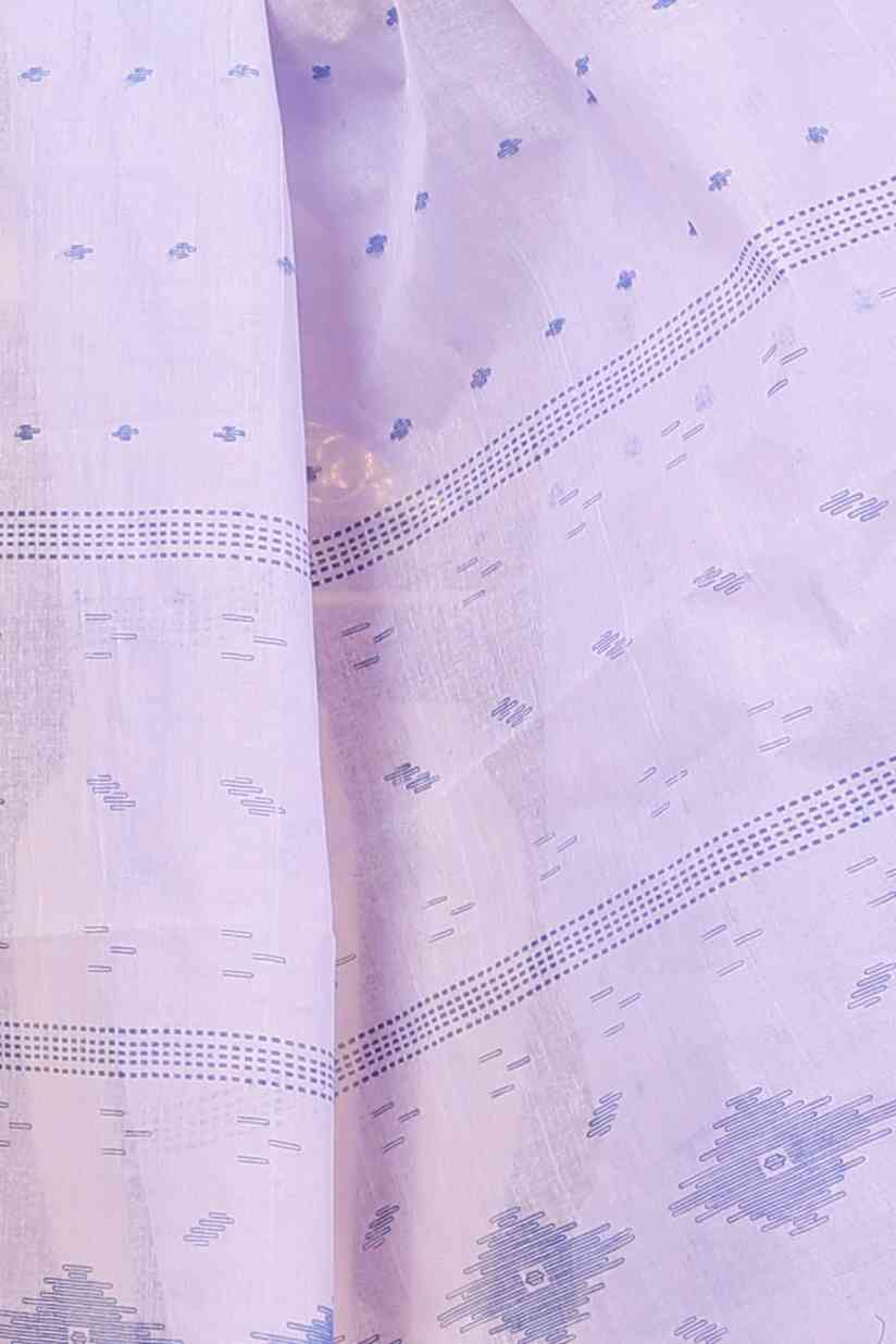 Purpel Pure Cotton Porna Tant Saree Print (1409)