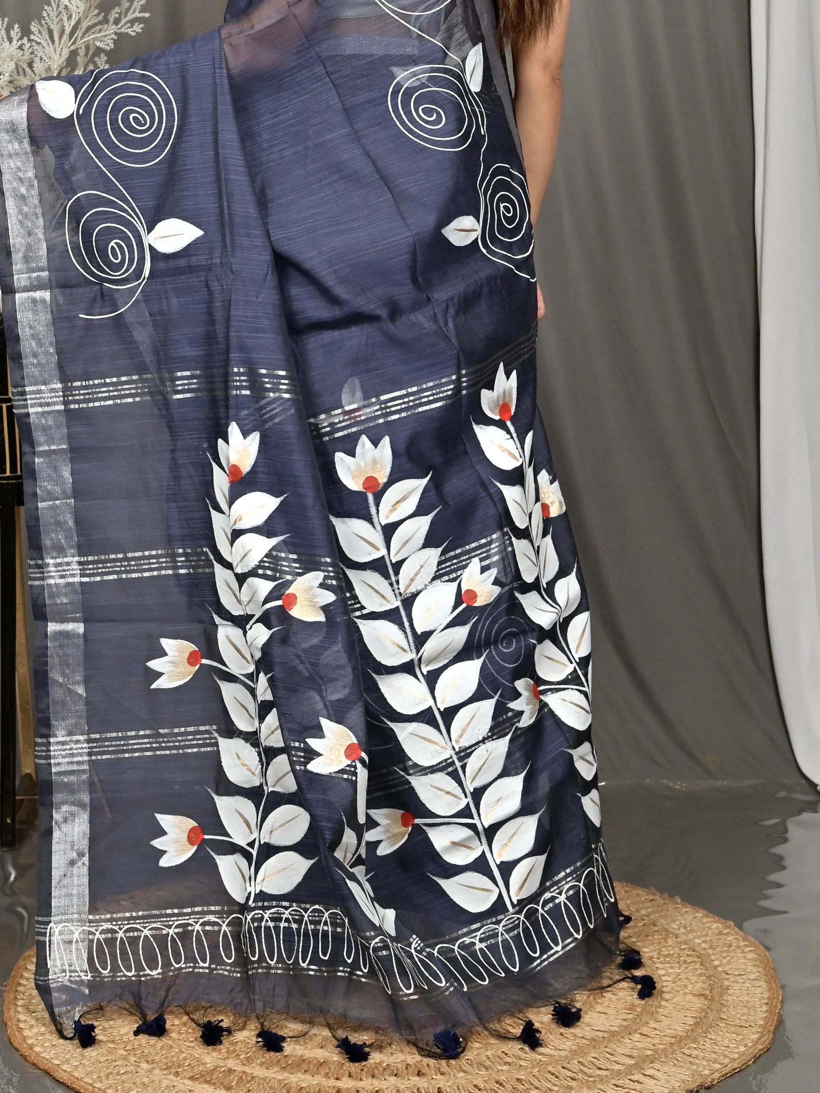 Assh Cotton Souvar Hand Painted Saree  (141)