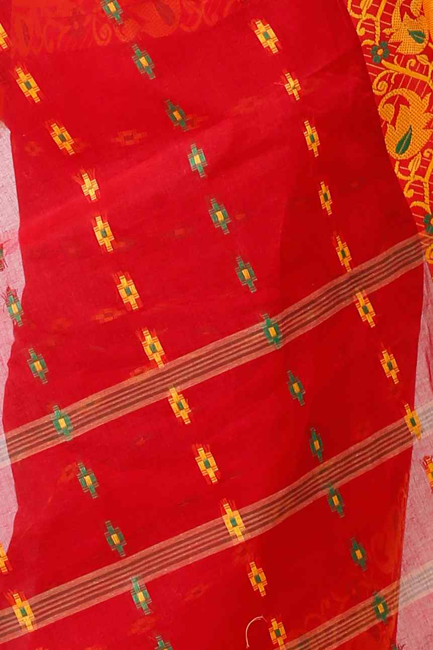 Red Pure Cotton Lucy Tant Saree (1419)