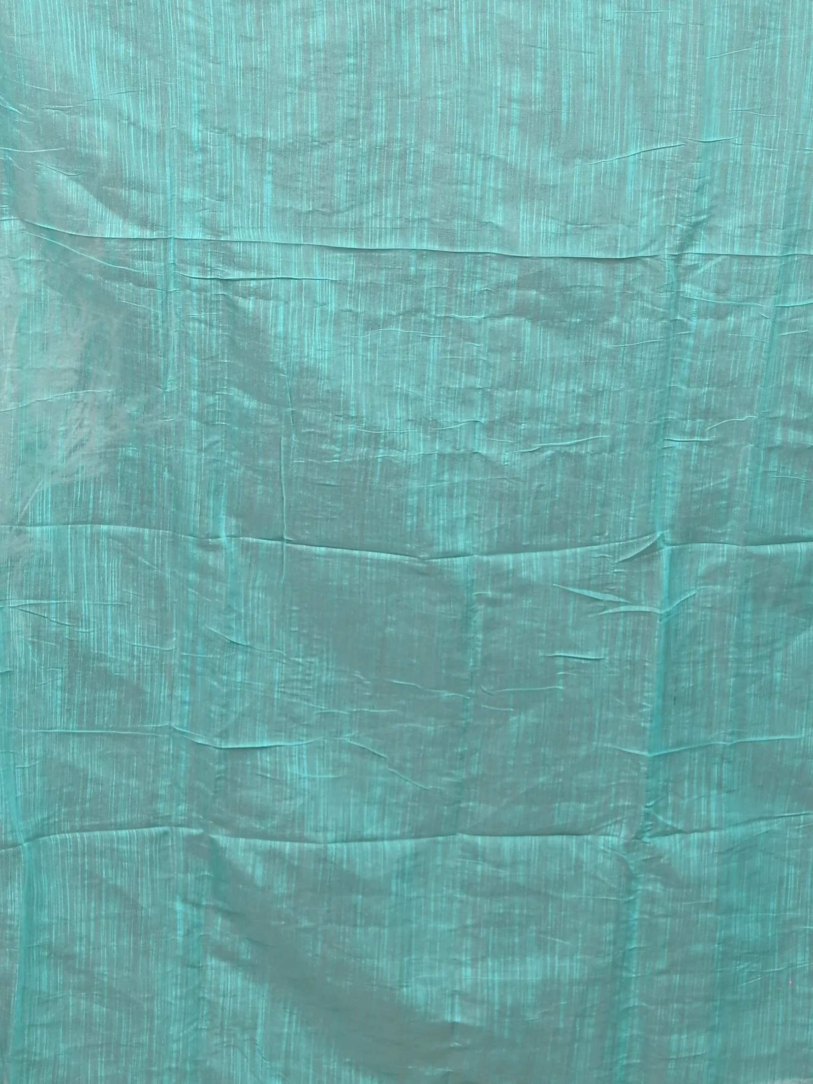 See Blue Cotton Souvar Hand Painted Saree  (142)