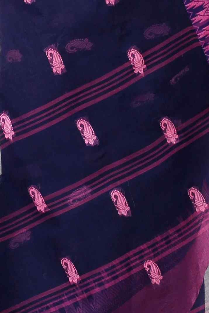 Naby Blue Pure Cotton Lagan Tant Saree (1420)