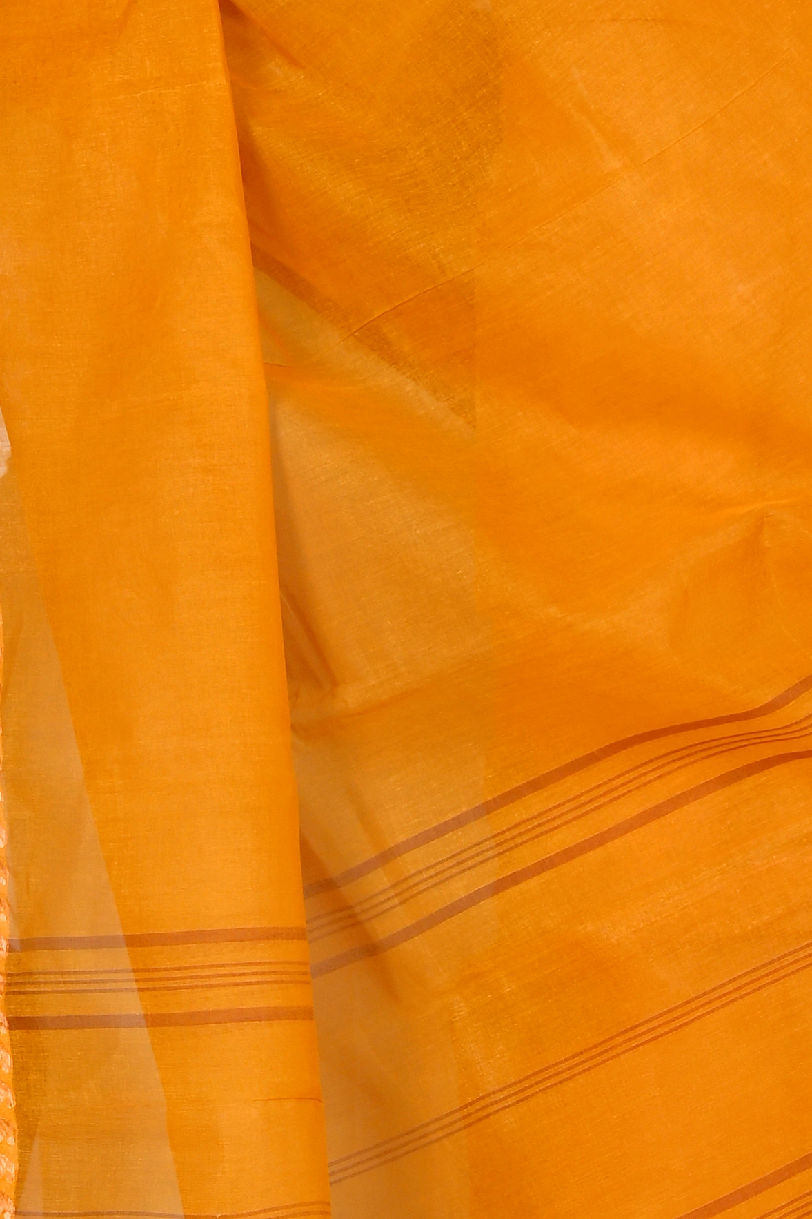 Orange Pure Cotton Lilan Tant Saree (1425)